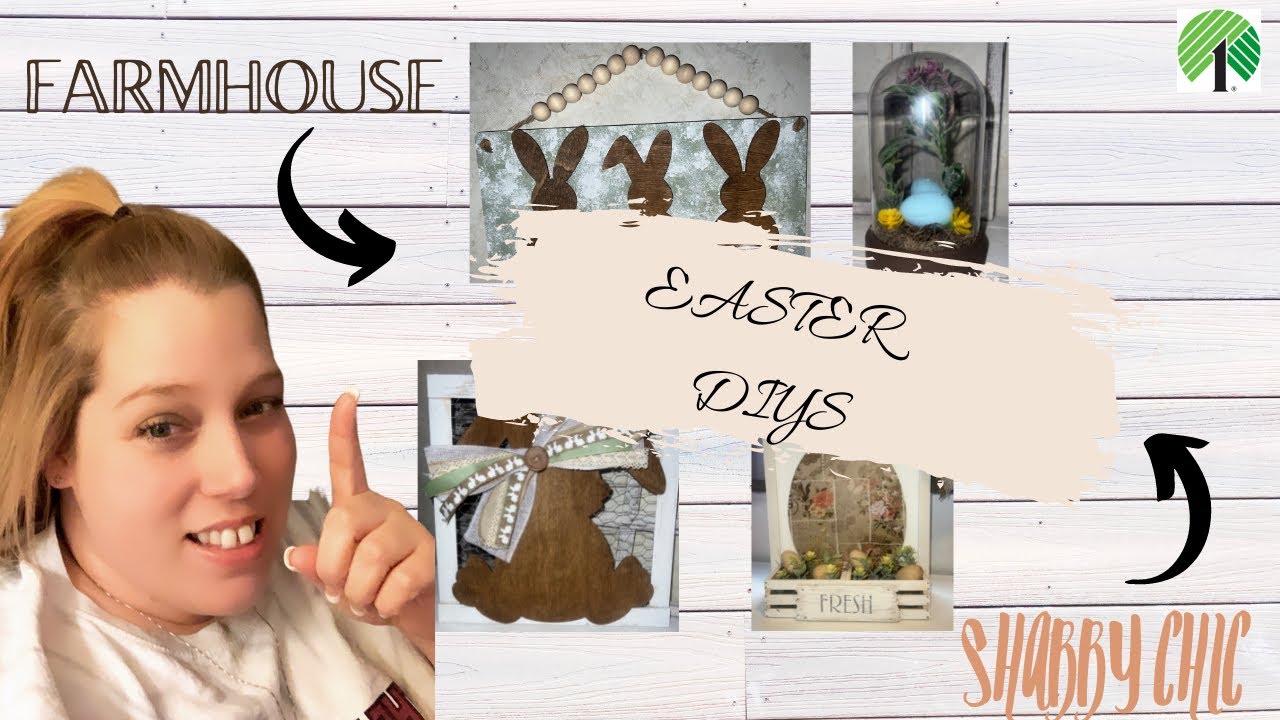 DOLLAR TREE EASTER DIYS | FARMHOUSE/SHABBY CHIC EASTER DIYS | SUPER INEXPENSIVE HOME DECOR