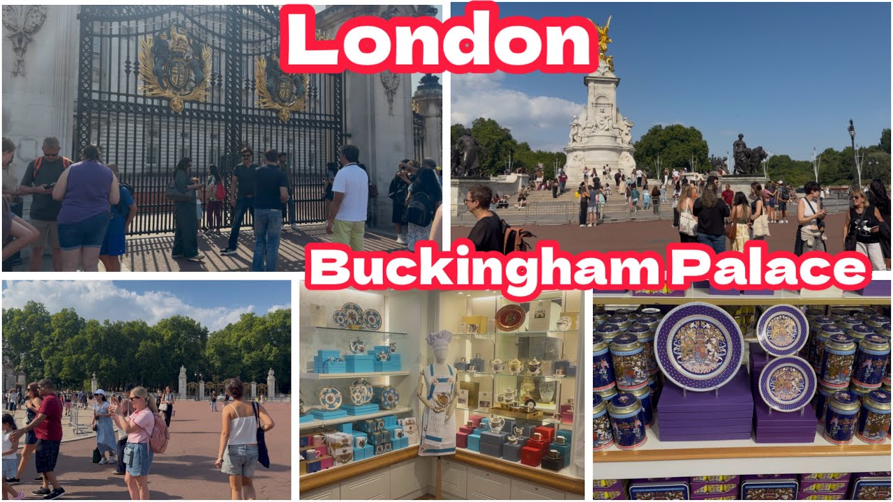 London Buckingham Palace / Walking Tour Green Park  & Royal Gift Shop / Best Souvenirs 