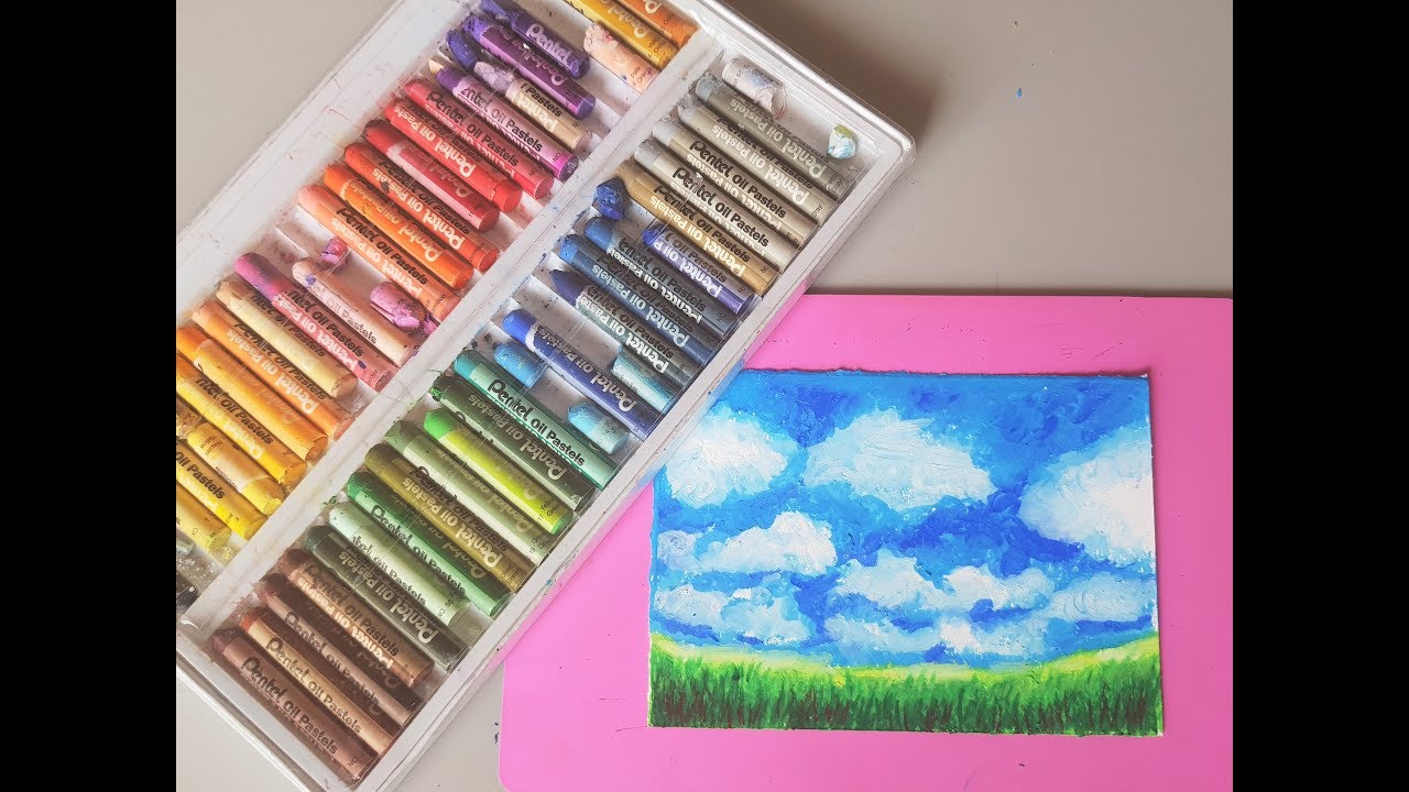 Desenhando Nuvens com Giz Pastel Oleoso