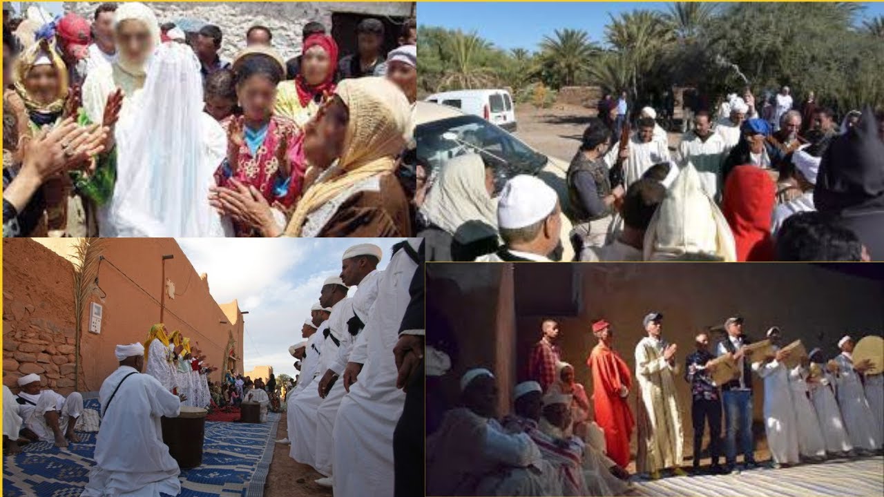 الأجواء في أعراس الجنوب الشرقي للمغرب (زاكورة)  مع فلكلور الركبة zagora