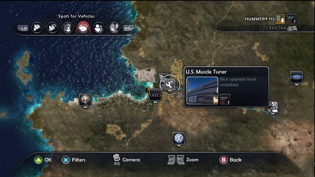 Test Drive Unlimited 2 - Ibiza Car Dealer Locations and Spots for Cars in Ibiza