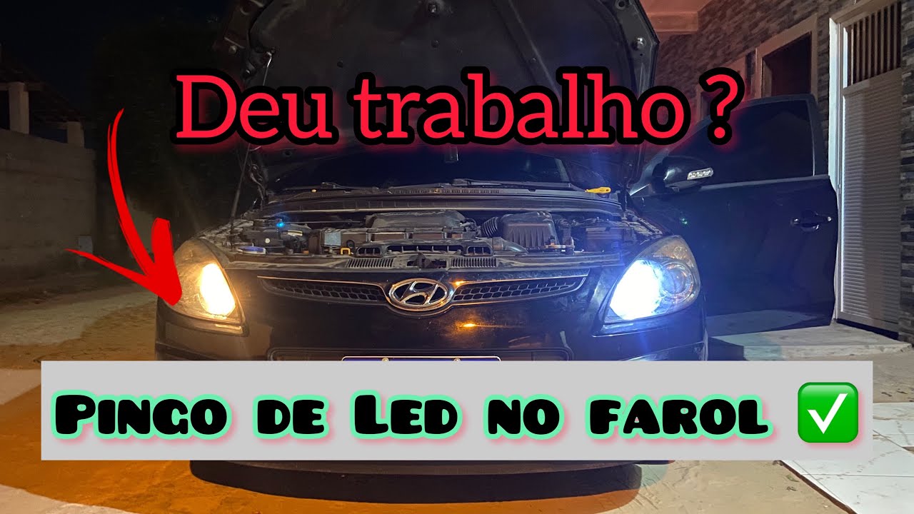 COMO DESMONTAR O FAROL DO I30 | INSTALANDO PINGO DE LED NO I30 | CANAL DO ARTUR OFICIAL