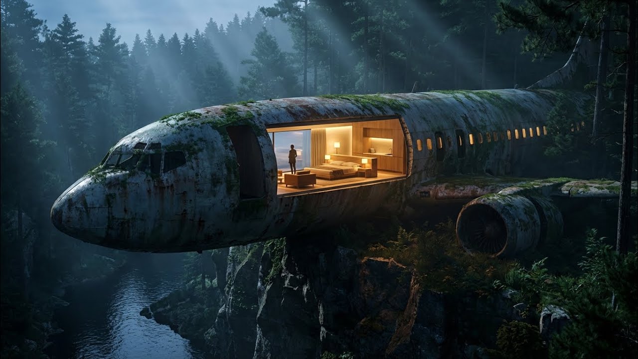 Living Alone Inside an Abandoned Airplane |ASMR