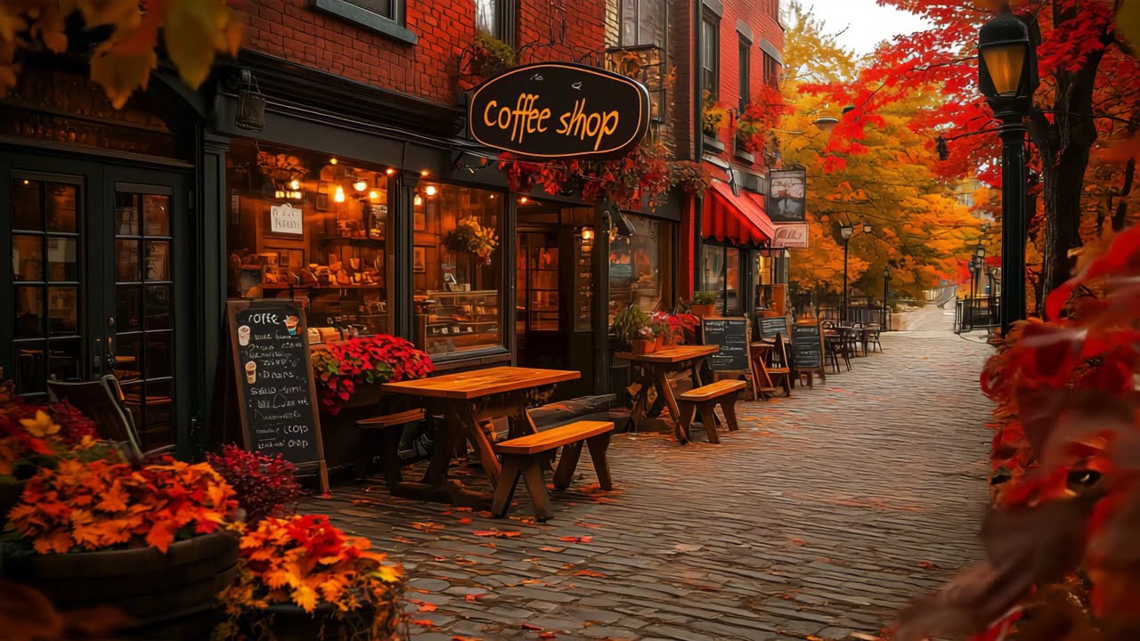 🍂 Осенний джаз в уютном кафе ☕ Нежная фортепианная музыка для отдыха и учёбы