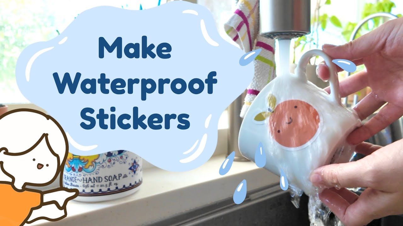 How to Make Waterproof Stickers- Dishwasher and Handwashing Test!  ✿ w/ Procreate and Cricut