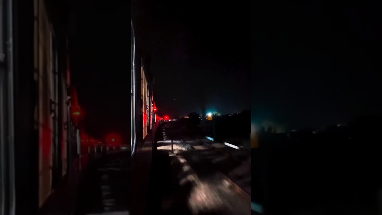Day 6/100 Night train vibes 🚆✨ Full speed Indian Railways | Relaxing train sound #shorts #railfan