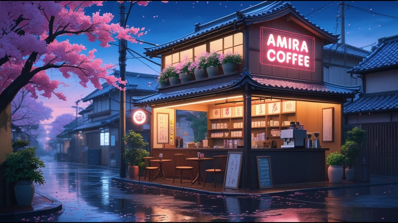 Rainy Neon Tokyo Chillhop ☔ Japanese Lofi from a Retro Shibuya Fashion District
