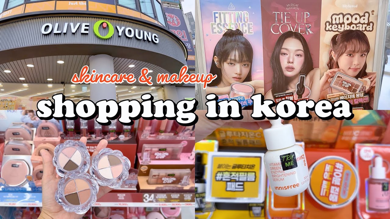 shopping in Korea vlog 🇰🇷 skincare & makeup haul 🤎 Oliveyoung autumn collection 올영세일