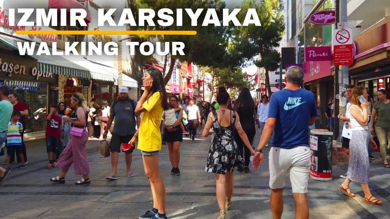 Izmir Walking Tour: Şemikler to Karşıyaka Center in July | Travel Turkey 2022 | 4k uhd 60fps