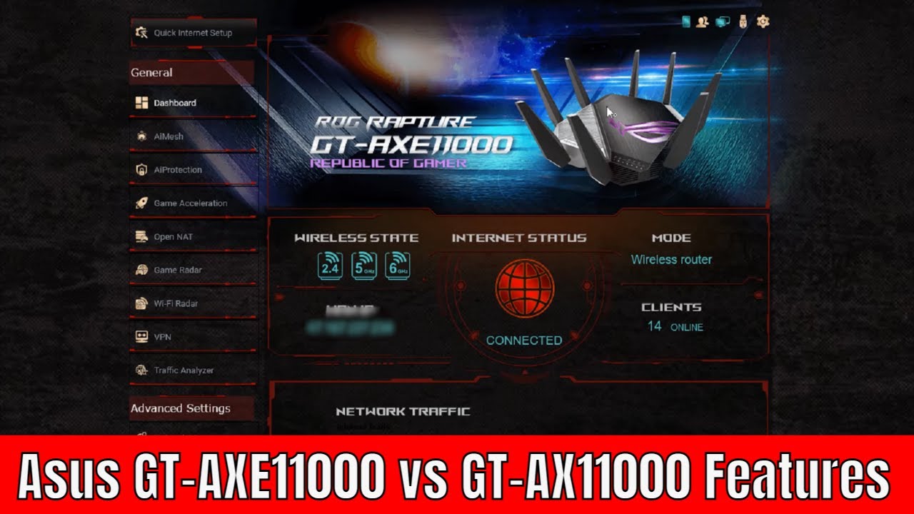 Differences - Asus ROG Rapture GT-AXE11000 vs Asus ROG Rapture GT-AX11000