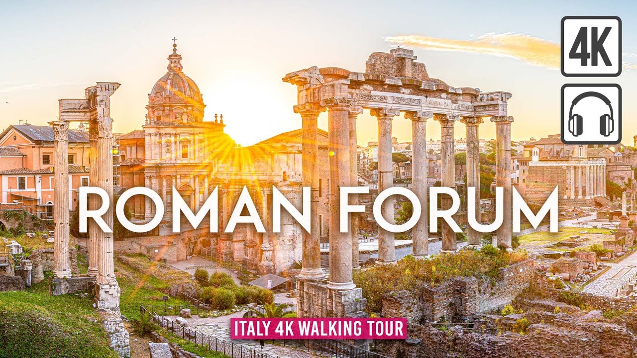 Step Back in Time 🏛️ ROMAN FORUM & Palatine Hill City Walk with Captions [4K Ultra HD/60fps]