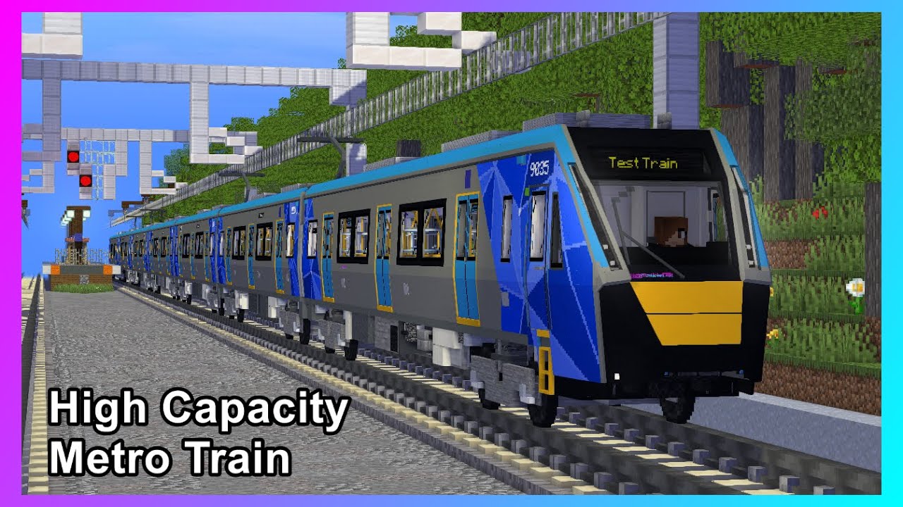 High Capacity Metro Train in Minecraft!? HCMT Mine-imator rig showcase