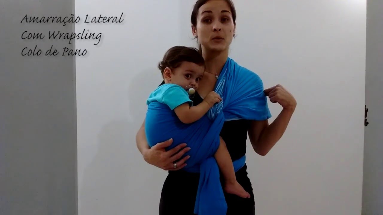 Amarração lateral com wrap sling Colo de Pano