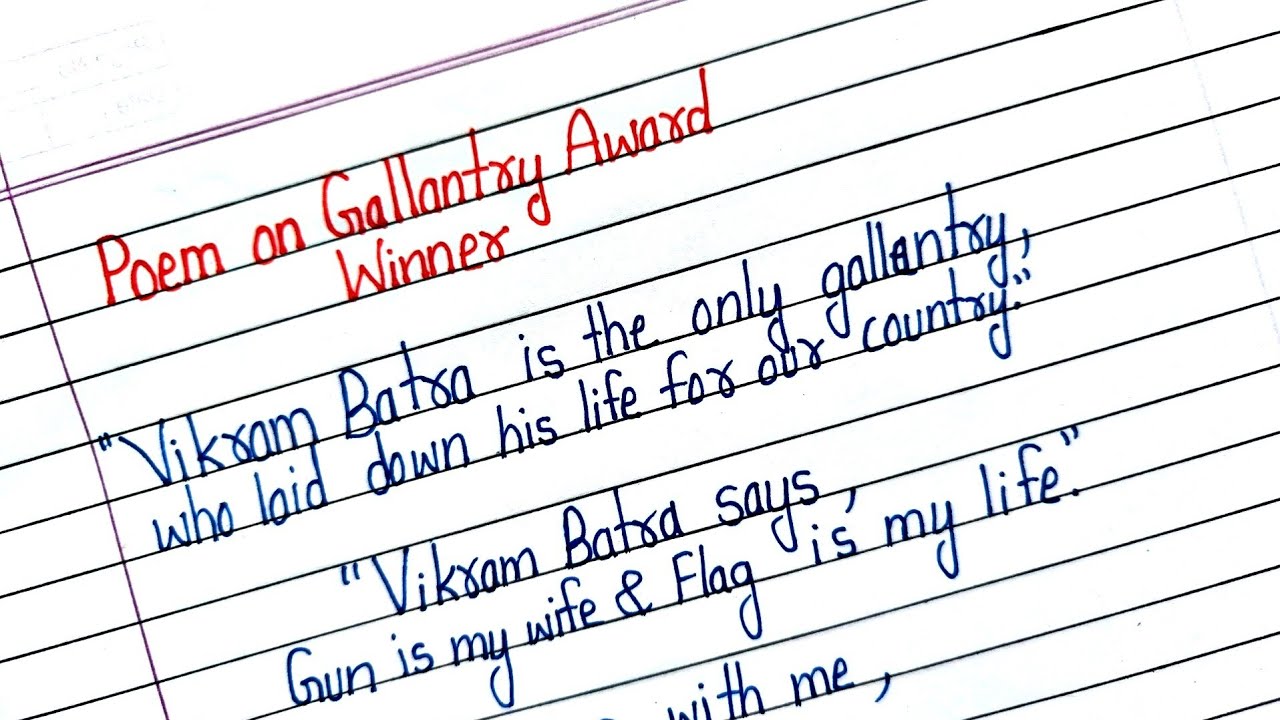 poem on gallantry award winners in english/veer gatha kavita/gallantry award winners par kavita