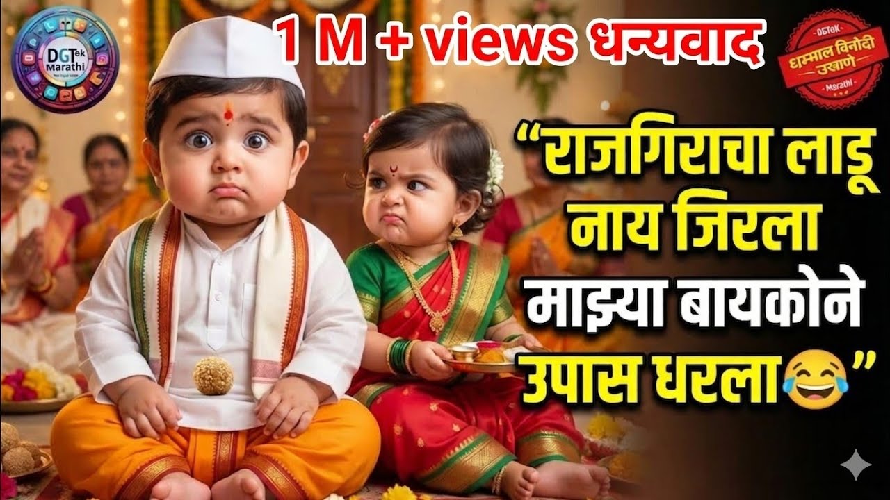 | राजगिऱ्याचा लाडू नाही जिरला माझ्या बायकोने उपास धरला 🔥🔥🔥🔥🔥 | धमाल विनोदी उखाणे | @DGTekMarathi 