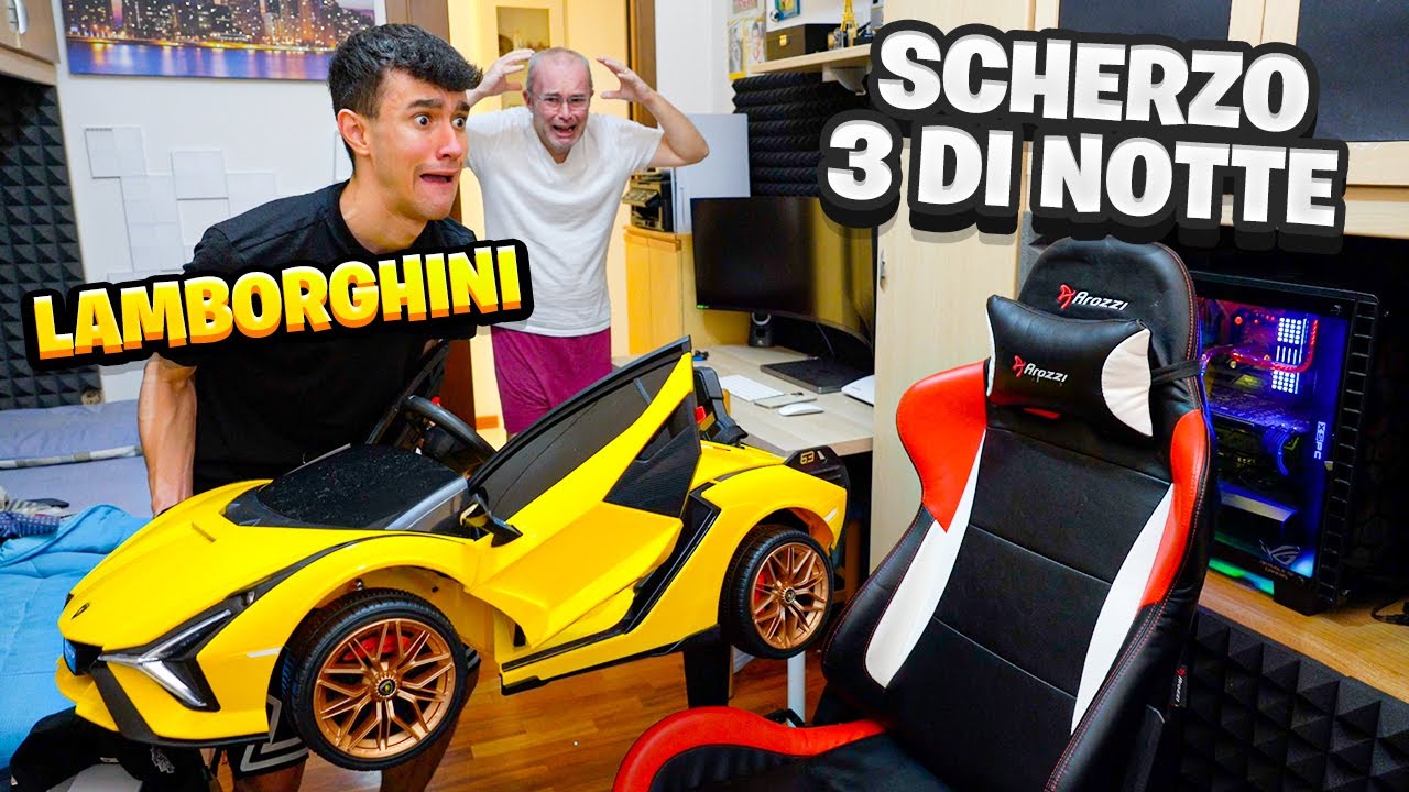 SCHERZO LAMBORGHINI alle 3 DI NOTTE in CASA a MIO PAPÀ! *LEGGENDARIO*