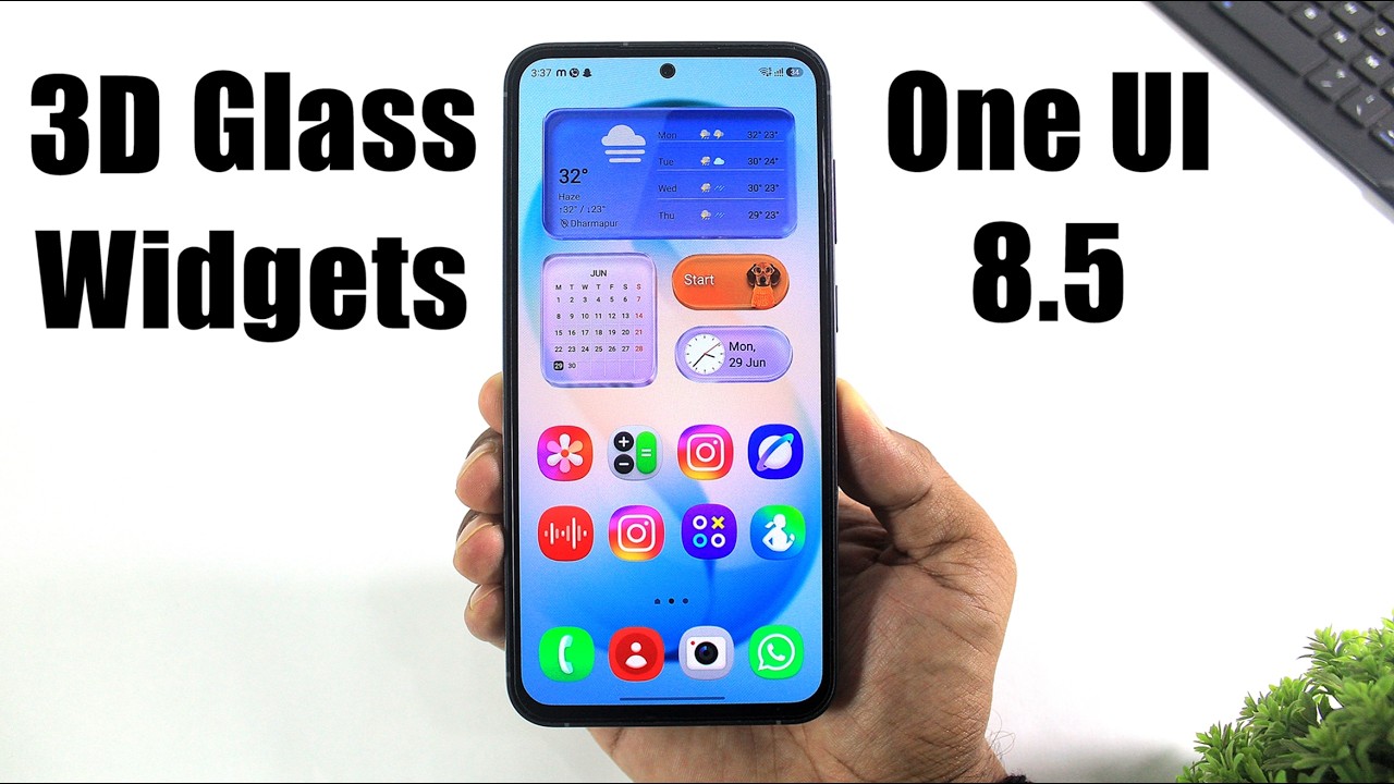 Установка 3D-виджетов &laquo;Стекло&raquo; в ONE UI 8.5 | Как настроить виджеты &laquo;Жидкое стекло&raquo; на Samsung