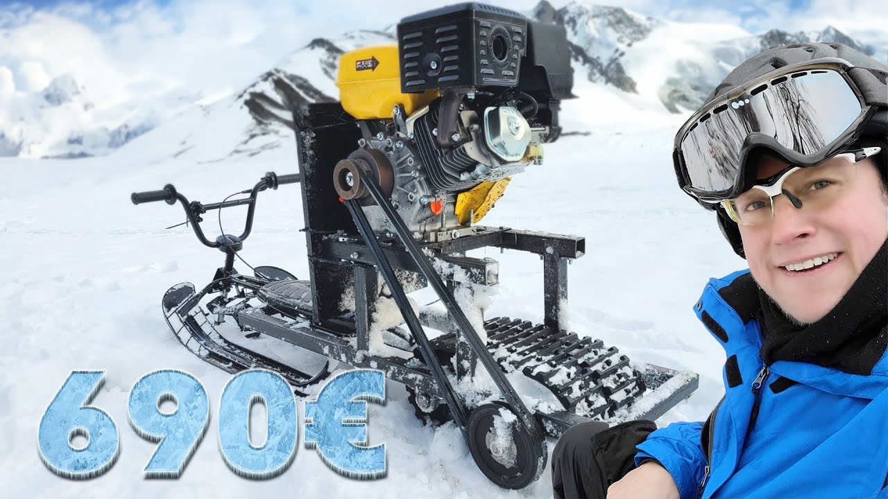 DIY Schneemobil - für ~700 Euro Motor-Schlitten selber bauen feat. @luisengineering  VS @Tomary