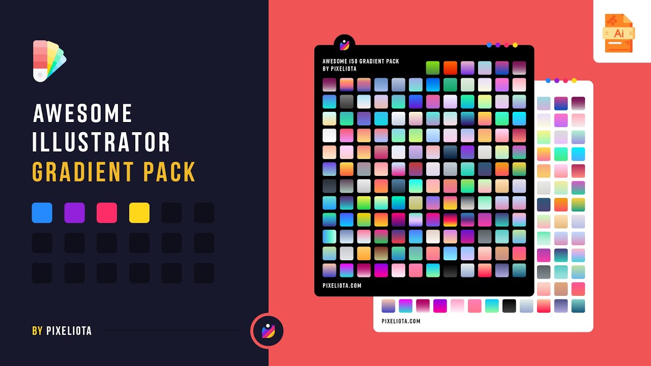 New Awesome illustrator Free Gradient Pack | Download Now