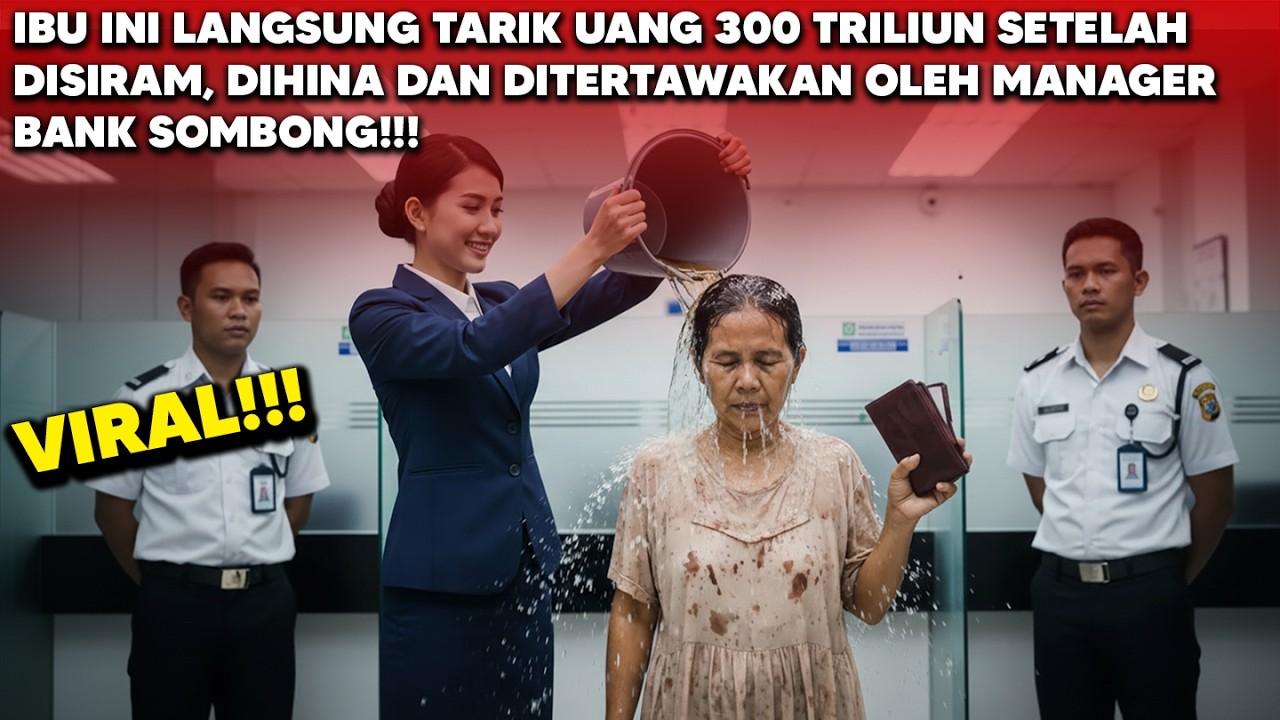 Ibu Ini Langsung Tarik 300 Triliun Setelah Disiram Dan Dihina Oleh Manager Bank Sombong!!