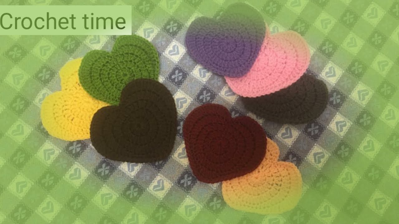 #Crochet _untersetzer_häklen #كروشيه _قواعد للأكواب  على شكل قلب #هدية عيد الأم 2021