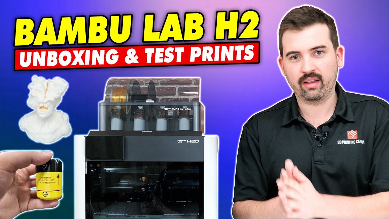 BAMBU LAB H2D - UNBOXING & TEST PRINTS