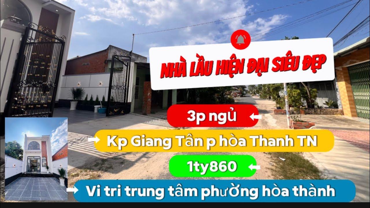 🏡 NHÀ LẦU HIỆN ĐẠI – HÒA THÀNH, TÂY NINH 1ty860trieu