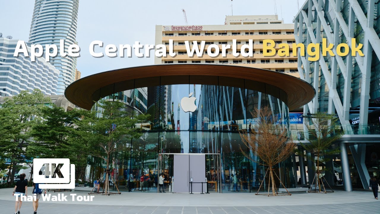 🇹🇭 APPLE CENTRAL WORLD, BANGKOK | Thai Walk Tour [Thailand 4K]