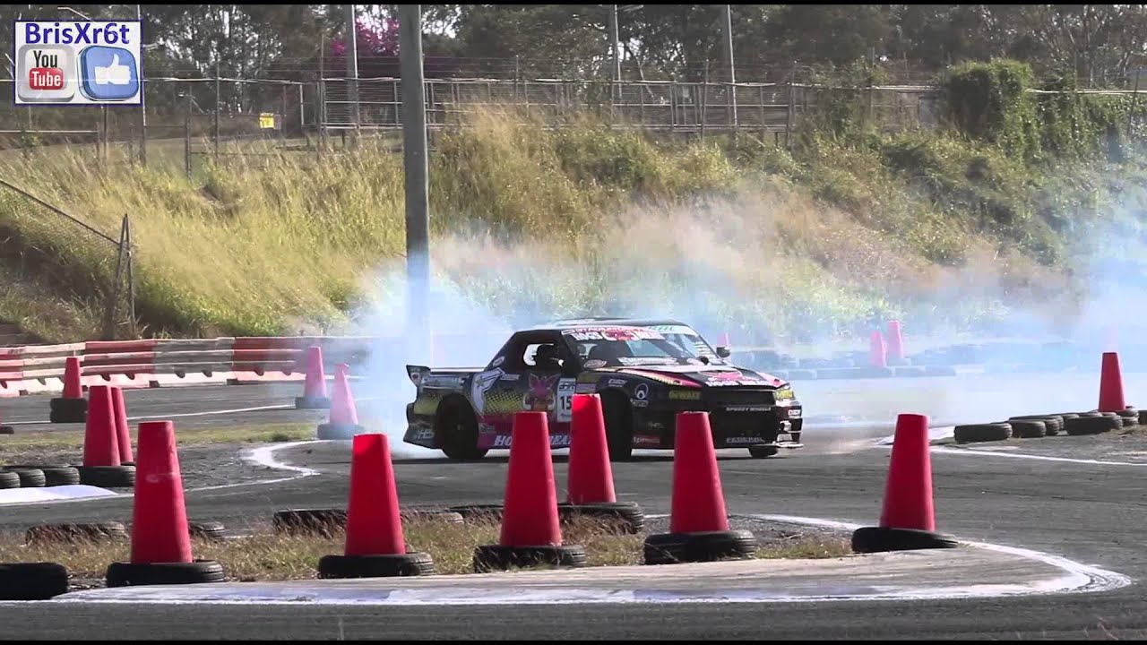 Drift Racing - Skyvia Ute hogs Breath - R32 Skline - S13 ute Stadium Drift Archerfield