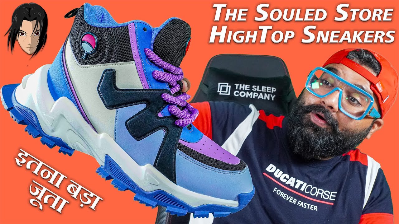 The Souled Store Naruto Shippuden Sasuke High Top Sneakers | The Souled Store Shoes Unboxing