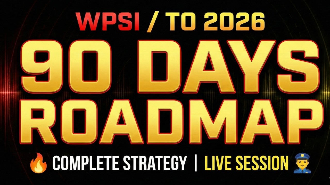 🔥 WPSI / TO 2026 Complete Strategy | 90 Days Roadmap to Crack Exam