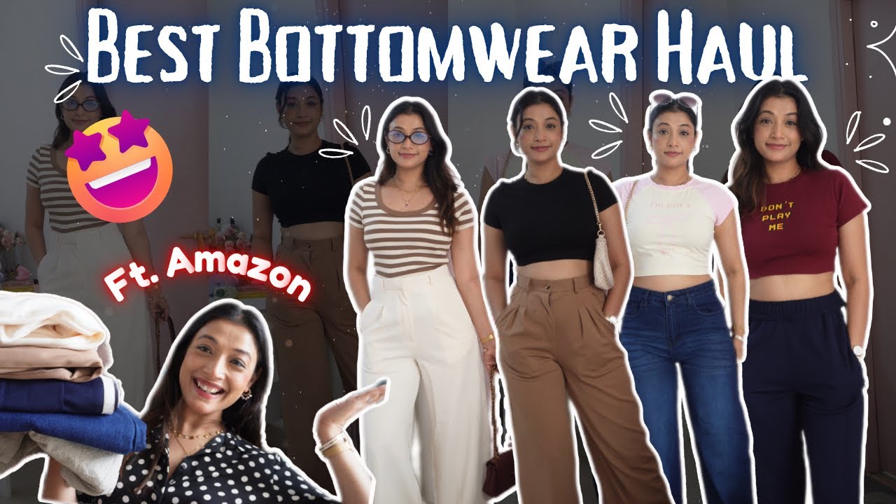 🛍️ Best Bottom wear Haul From Amazon 🛍️  Bootcut jeans/Track pants/ Formal pants And more🛍️