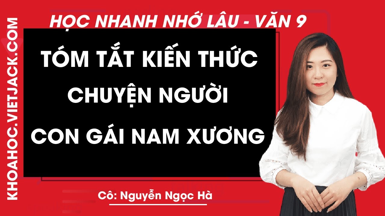 Tóm tắt kiến thức Chuyện người con gái Nam Xương - Ngữ văn 9 - Học nhanh nhớ lâu - Cô Nguyễn Ngọc Hà