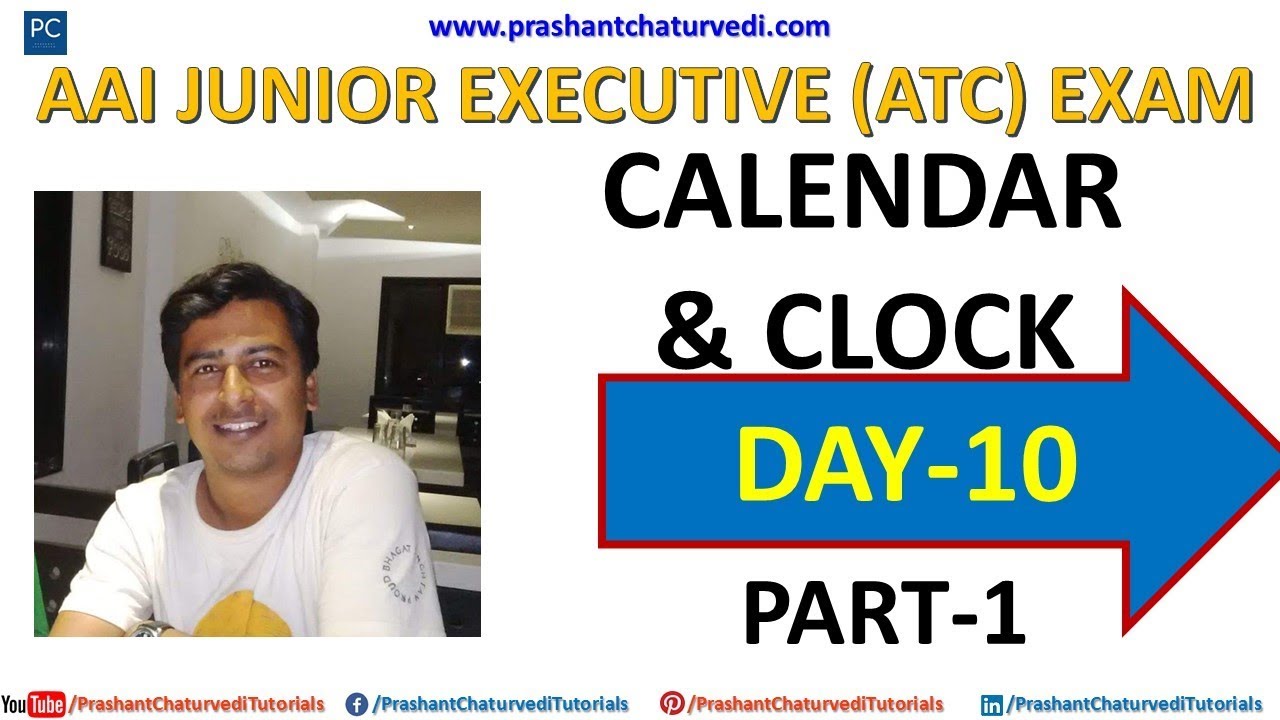 #AAI JUNIOR EXECUTIVE #ATC & #AO (EXAM PREPARATION DAY 10) // {CALENDAR & CLOCK}