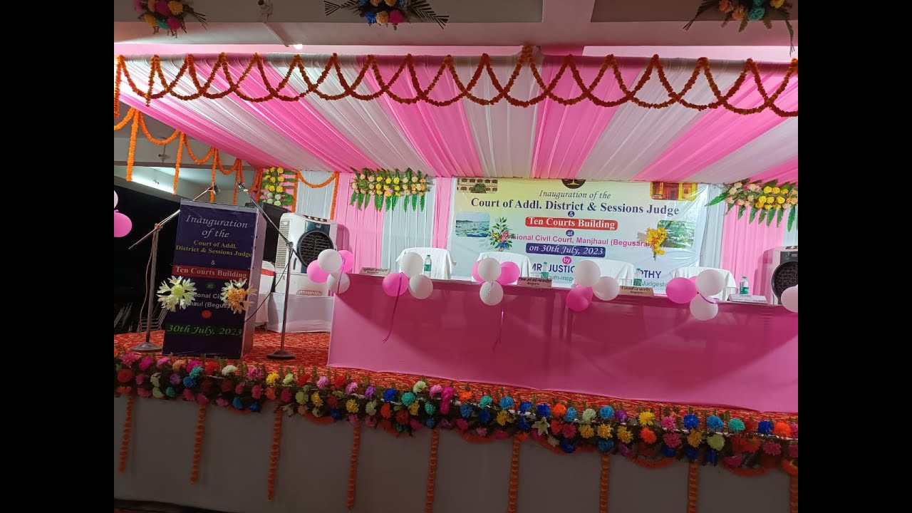 Inaugural function of the court of ADJ & Ten Courts Building at Sub- Divisional Court,  Manjhaul.