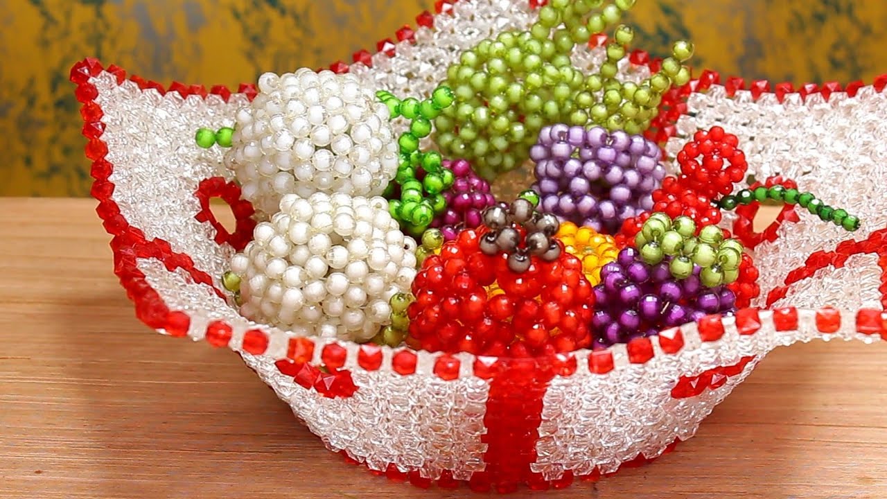 Beaded Fruits basket || পুতির শাপলাঝুড়ি || Putir fruits basket