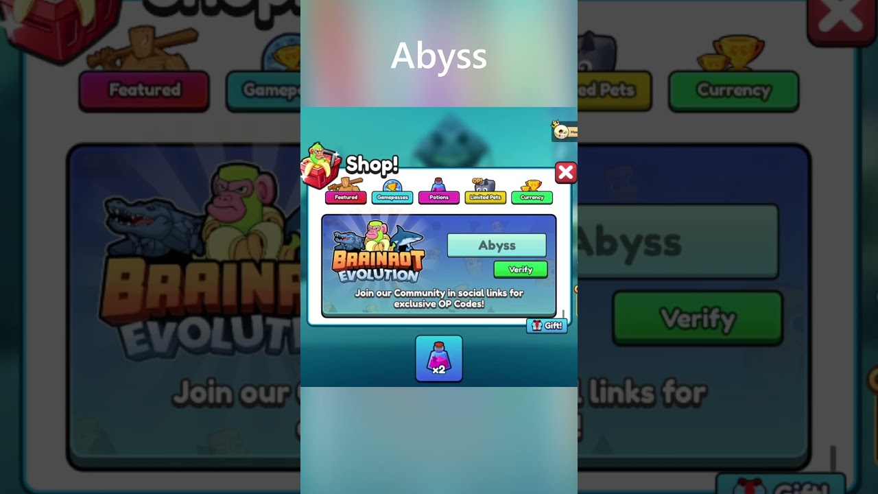 🧪💎🔑 CODES for Brainrot Evolution Roblox 3 Exp Potions Antonio Broccolli #codes