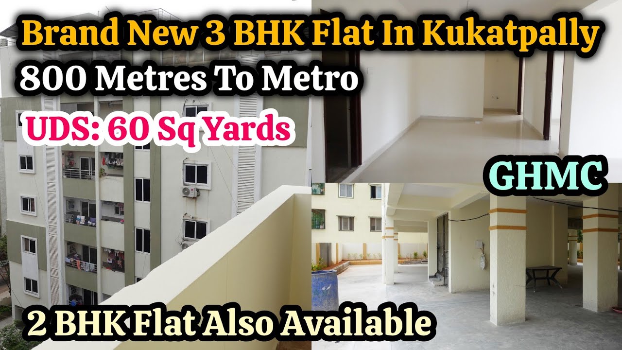 Brand New 2 & 3 BHK Flats For Sale In Kukatpally 🏩 || UDS: 60 Sq Yards || GHMC || Code: PAR- 987 ✨️