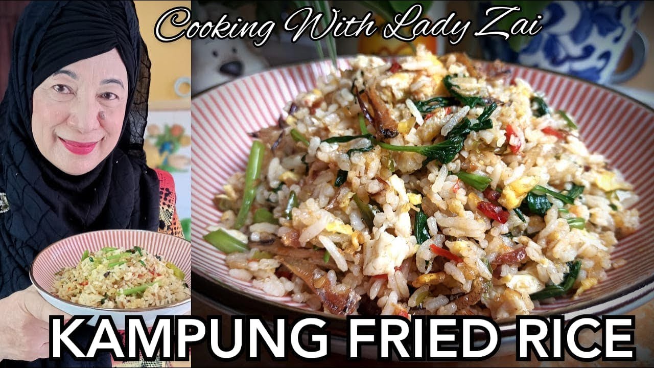 Nasi Goreng Kampung Asli/ Original Recipe Kampung Fried Rice (translated in Malay, Chinese & Arabic)