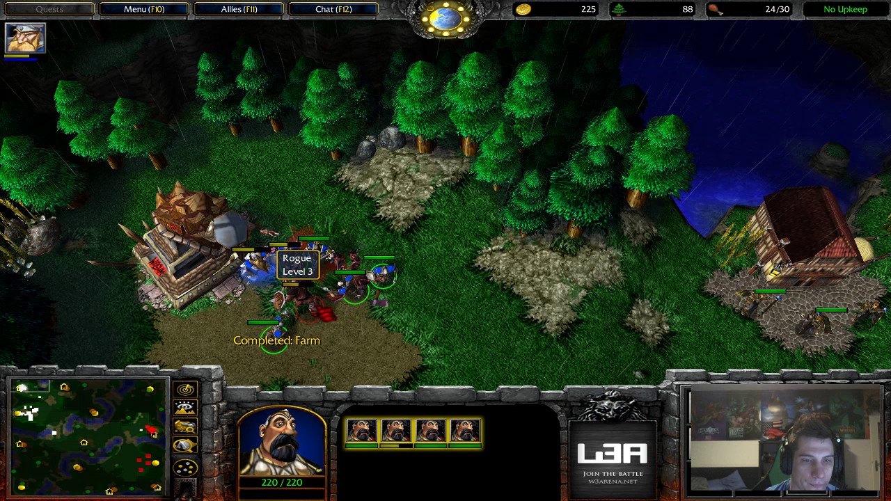 Warcraft III #231 - Slash - Human vs NightElf (Terenas Stand)