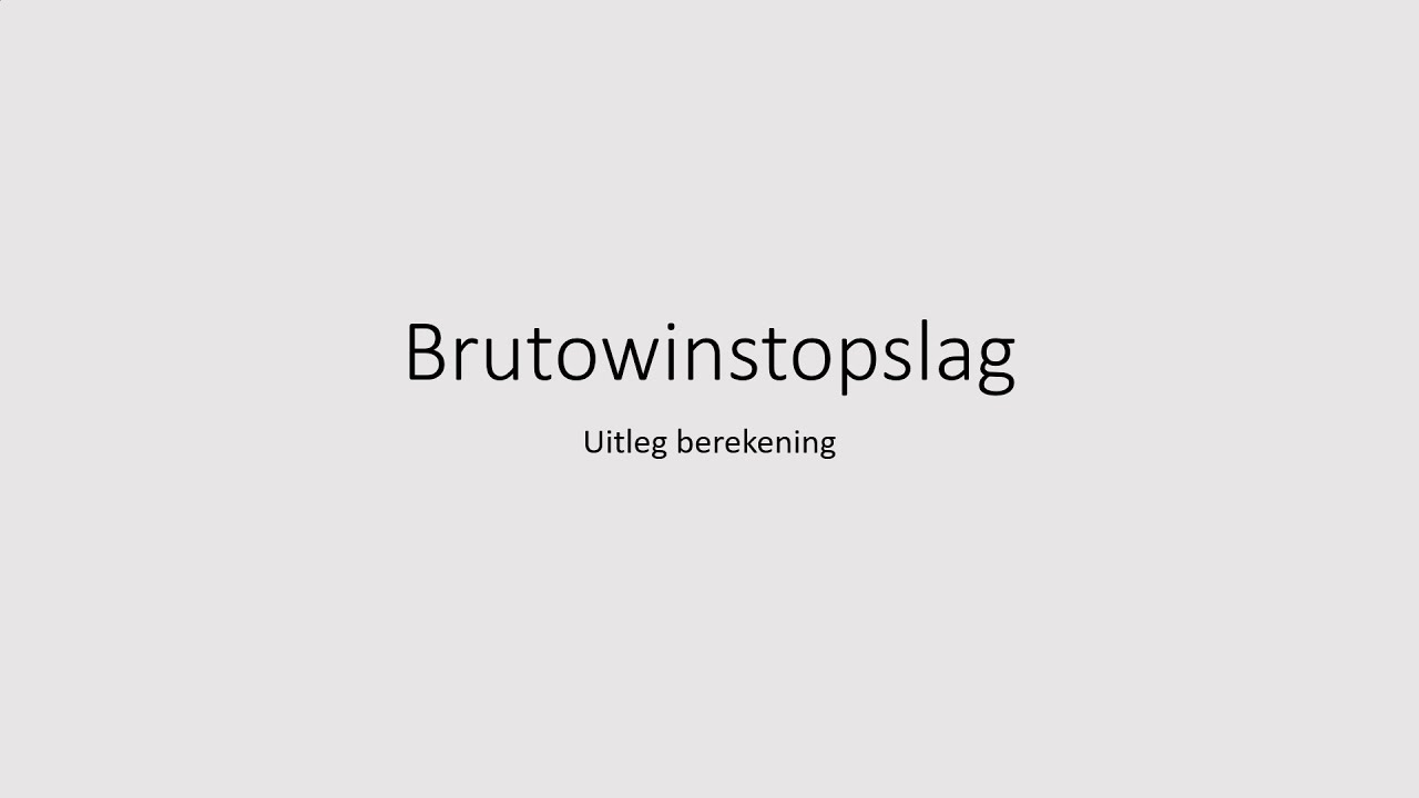 Brutowinstopslag