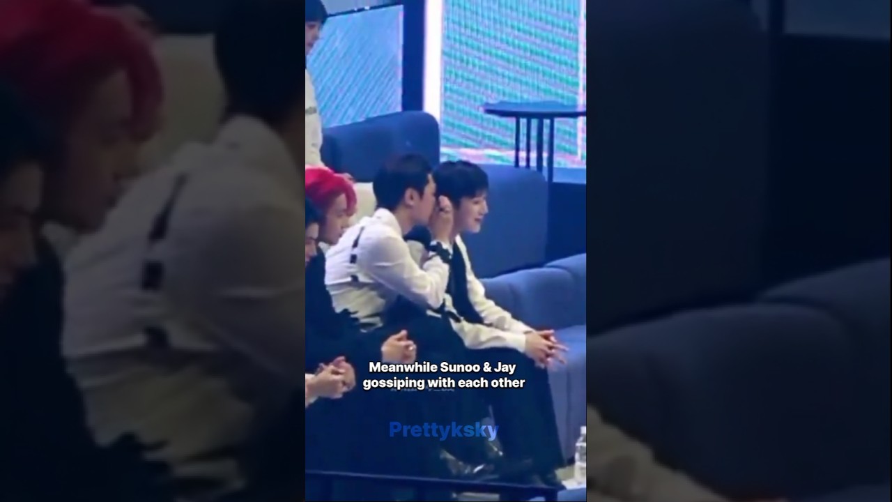 Sunoo & Jay gossiping & catching bubbles at artist zone #enhypen #sunoo #jay #jungwon #prettyksky