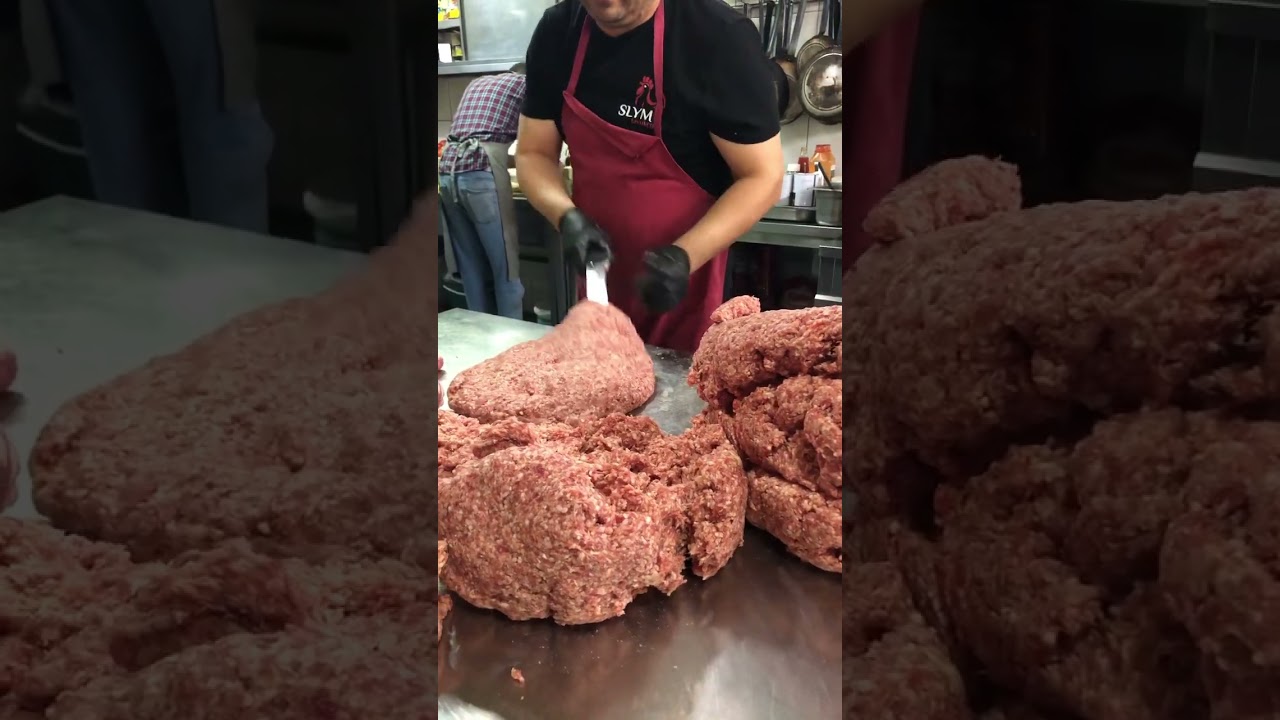 Preparing for doner kebab grill | tons of meat every day