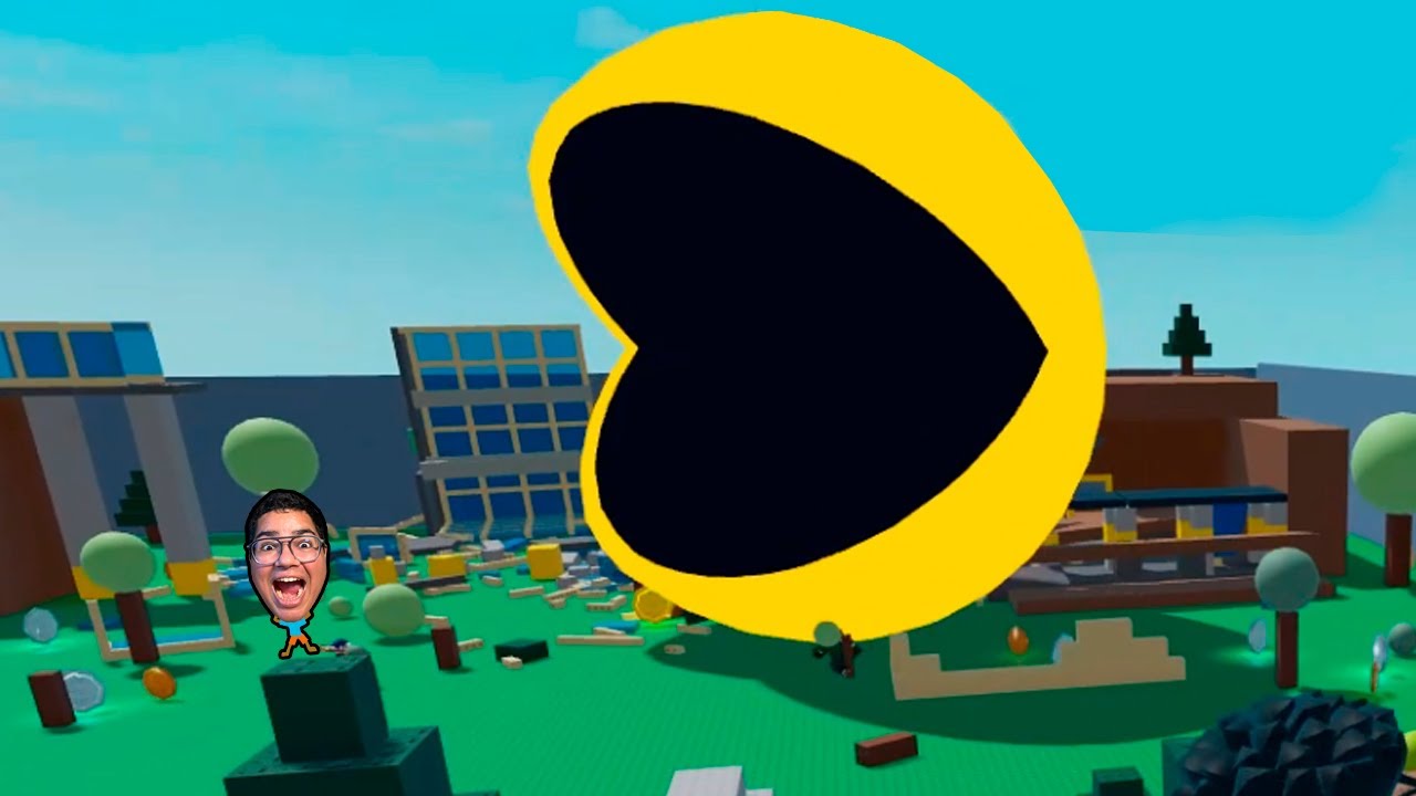 UM PACMAN GIGANTE INVADIU A CIDADE! (PACMAN SURVIVAL - ROBLOX)