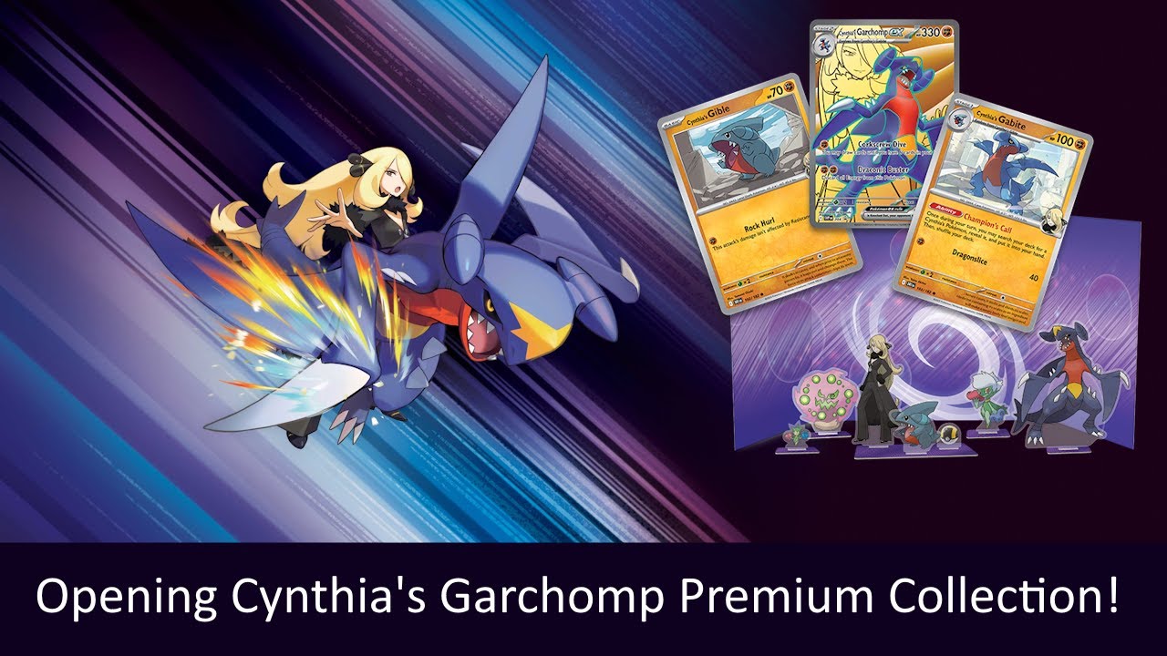 Lets open Cynthia's Garchomp Premium Collection!