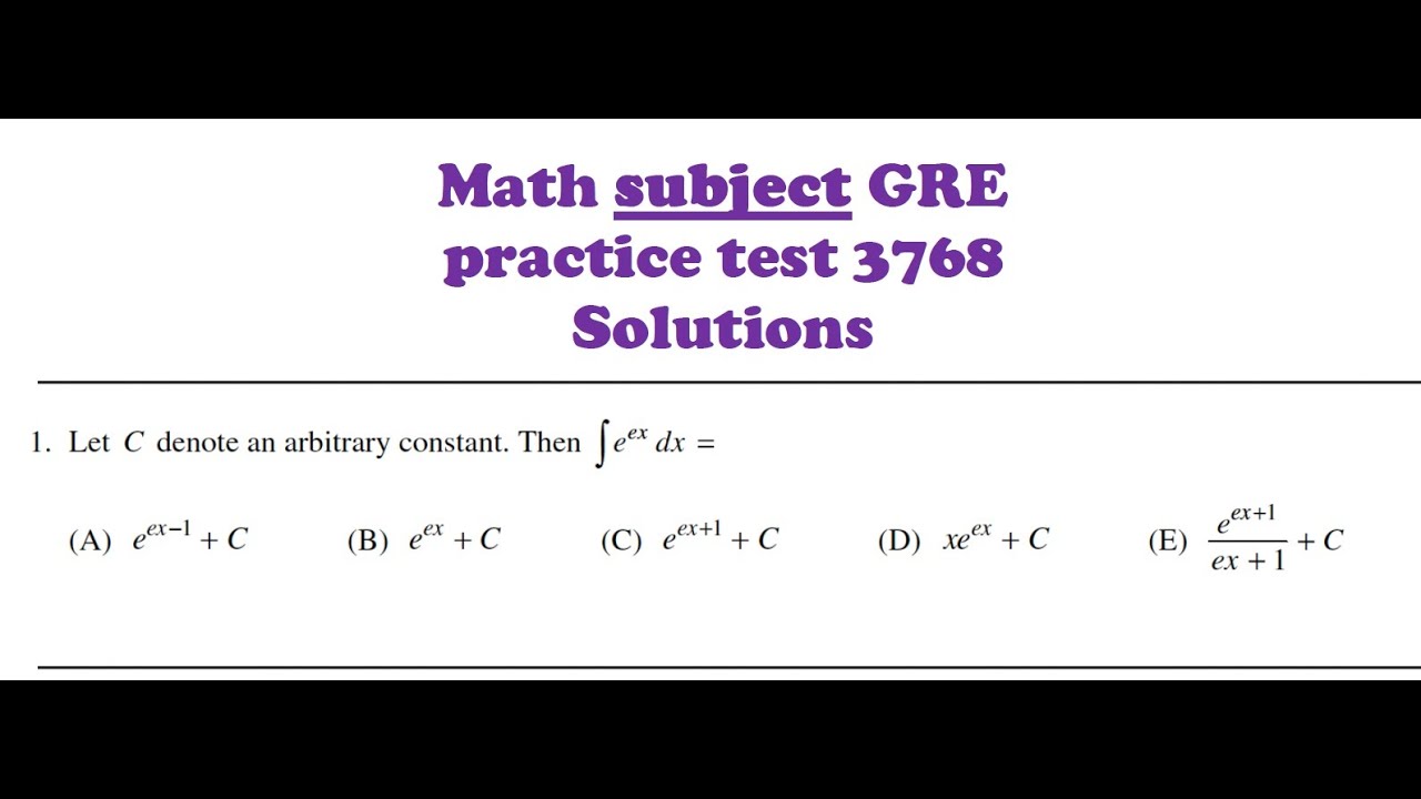 Math subject GRE 3768 problem 1