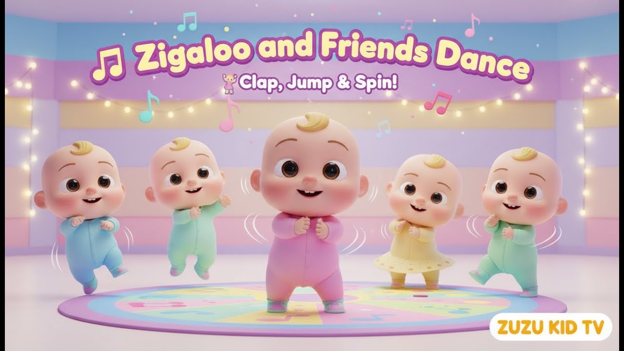 Zigaloo and Friends Dance Compilation | Kids Nursery Rhyme, Toddler Fun & Playful Learning
