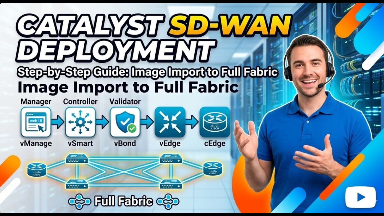 Part 2. Step-by-Step Deployment: From importing catalyst sdwan, Manager , controller ,Validator etc.