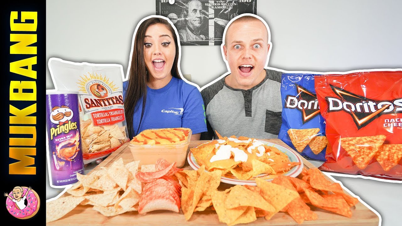 CHIPS & BUFFALO CHICKEN DIP MUKBANG (Eating Show)