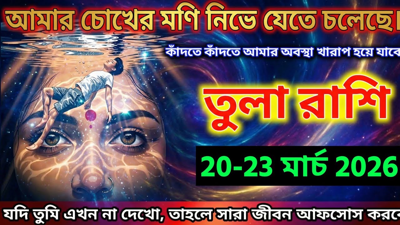তুলা রাশি,২৮ ফেব্রুয়ারী, ২০২৬ আমার চোখের মণি নিভে যেতে চলেছে।